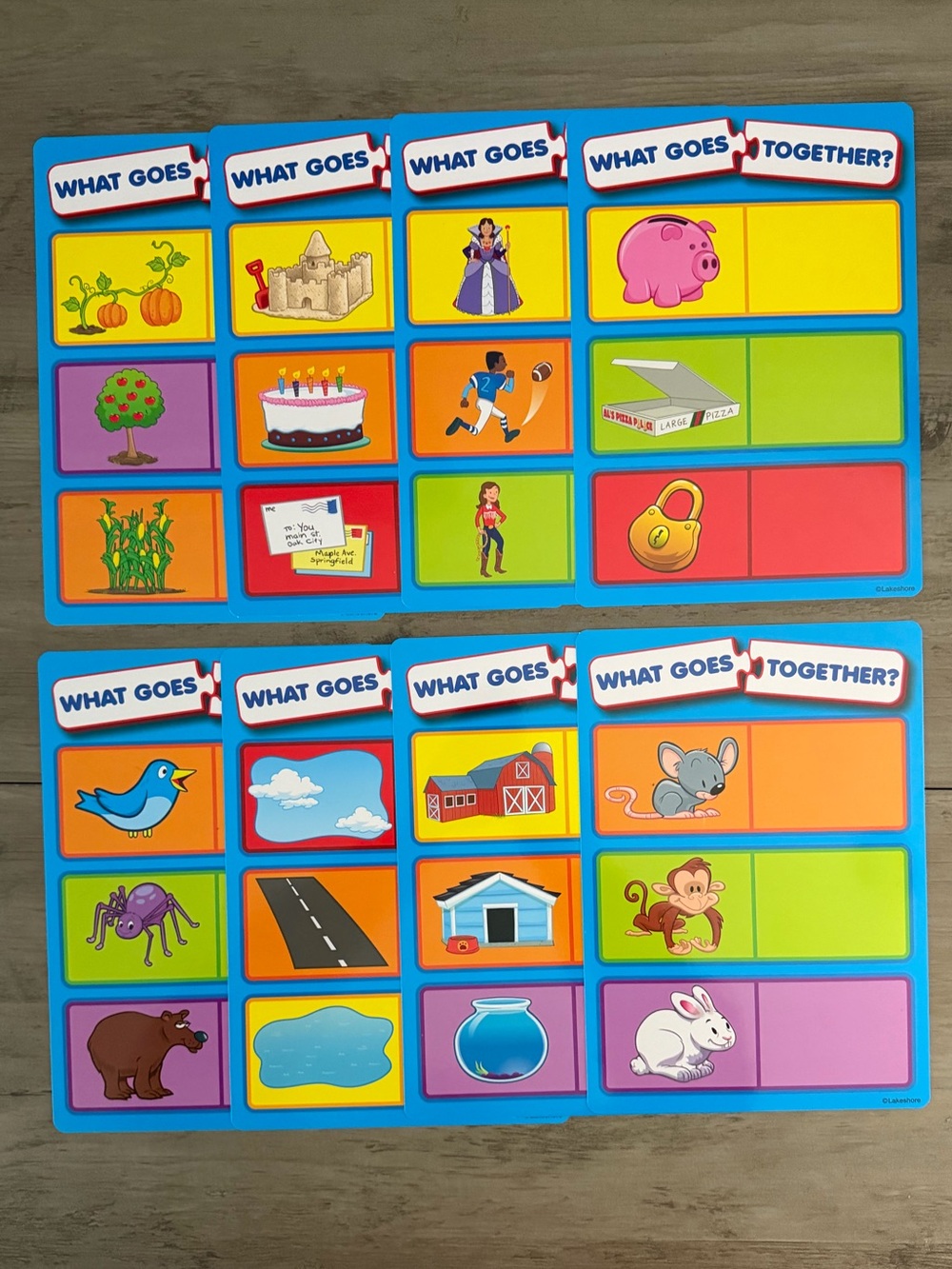 8Pc Lakeshore What Goes Together? Replacement Activity Mats